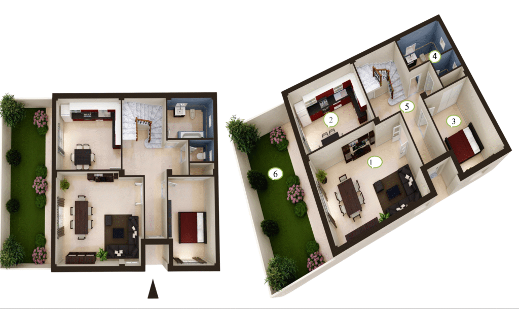 RDC Niv : +1,20 / Bas duplex / S Bati= 105.75 M²